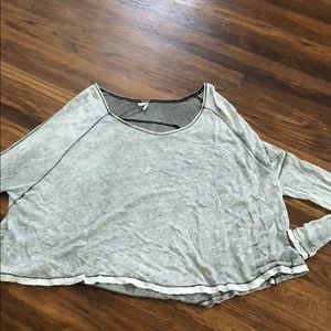Loose grey free people top